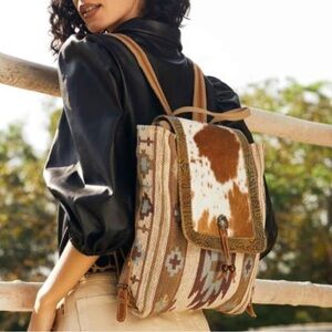 Stylish Tan and Brown Backpack